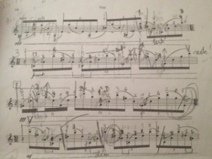 Every violinist's favourite page of Vortex Temporum. 